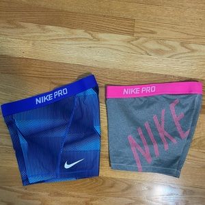 Set of 2: Nike Pro Dry Fit shorts (M)
